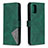 Custodia Portafoglio In Pelle Cover con Supporto B08F per Samsung Galaxy A71 4G A715 Verde