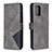 Custodia Portafoglio In Pelle Cover con Supporto B08F per Samsung Galaxy A91 Grigio