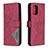 Custodia Portafoglio In Pelle Cover con Supporto B08F per Samsung Galaxy A91 Rosso