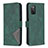 Custodia Portafoglio In Pelle Cover con Supporto B08F per Samsung Galaxy F02S SM-E025F Verde