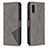 Custodia Portafoglio In Pelle Cover con Supporto B08F per Samsung Galaxy M02 Grigio