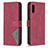 Custodia Portafoglio In Pelle Cover con Supporto B08F per Samsung Galaxy M02 Rosso