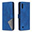 Custodia Portafoglio In Pelle Cover con Supporto B08F per Samsung Galaxy M10 Blu