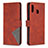 Custodia Portafoglio In Pelle Cover con Supporto B08F per Samsung Galaxy M10S Arancione