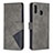 Custodia Portafoglio In Pelle Cover con Supporto B08F per Samsung Galaxy M10S Grigio
