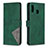 Custodia Portafoglio In Pelle Cover con Supporto B08F per Samsung Galaxy M10S Verde