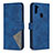 Custodia Portafoglio In Pelle Cover con Supporto B08F per Samsung Galaxy M11 Blu