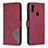Custodia Portafoglio In Pelle Cover con Supporto B08F per Samsung Galaxy M11 Rosso