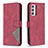 Custodia Portafoglio In Pelle Cover con Supporto B08F per Samsung Galaxy M14 5G Rosso