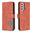 Custodia Portafoglio In Pelle Cover con Supporto B08F per Samsung Galaxy Quantum2 5G Arancione