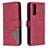 Custodia Portafoglio In Pelle Cover con Supporto B08F per Samsung Galaxy S20 Lite 5G Rosso