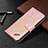 Custodia Portafoglio In Pelle Cover con Supporto B08F per Samsung Galaxy S21 Ultra 5G Rosa