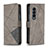 Custodia Portafoglio In Pelle Cover con Supporto B08F per Samsung Galaxy Z Fold4 5G Grigio