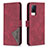 Custodia Portafoglio In Pelle Cover con Supporto B08F per Vivo V21s 5G Rosso