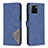 Custodia Portafoglio In Pelle Cover con Supporto B08F per Vivo Y15S Blu