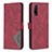 Custodia Portafoglio In Pelle Cover con Supporto B08F per Vivo Y20G Rosso