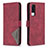 Custodia Portafoglio In Pelle Cover con Supporto B08F per Vivo Y51A Rosso