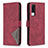 Custodia Portafoglio In Pelle Cover con Supporto B08F per Vivo Y53s NFC Rosso