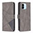 Custodia Portafoglio In Pelle Cover con Supporto B08F per Xiaomi Poco C51 Grigio