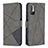 Custodia Portafoglio In Pelle Cover con Supporto B08F per Xiaomi POCO M3 Pro 5G Grigio