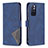 Custodia Portafoglio In Pelle Cover con Supporto B08F per Xiaomi Poco M4 Pro 5G Blu