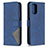 Custodia Portafoglio In Pelle Cover con Supporto B08F per Xiaomi Poco M5S Blu