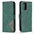 Custodia Portafoglio In Pelle Cover con Supporto B08F per Xiaomi Poco M5S Verde