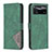 Custodia Portafoglio In Pelle Cover con Supporto B08F per Xiaomi Poco X4 Pro 5G Verde