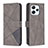 Custodia Portafoglio In Pelle Cover con Supporto B08F per Xiaomi Redmi 12 4G Grigio