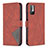 Custodia Portafoglio In Pelle Cover con Supporto B08F per Xiaomi Redmi Note 10 5G Arancione