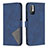Custodia Portafoglio In Pelle Cover con Supporto B08F per Xiaomi Redmi Note 10 5G Blu