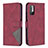 Custodia Portafoglio In Pelle Cover con Supporto B08F per Xiaomi Redmi Note 10 5G Rosso