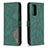 Custodia Portafoglio In Pelle Cover con Supporto B08F per Xiaomi Redmi Note 10 Pro 4G Verde