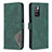 Custodia Portafoglio In Pelle Cover con Supporto B08F per Xiaomi Redmi Note 11 4G (2021) Verde