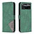 Custodia Portafoglio In Pelle Cover con Supporto B08F per Xiaomi Redmi Note 11E Pro 5G Verde