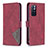 Custodia Portafoglio In Pelle Cover con Supporto B08F per Xiaomi Redmi Note 11T 5G Rosso