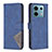 Custodia Portafoglio In Pelle Cover con Supporto B08F per Xiaomi Redmi Note 13 Pro 5G Blu