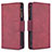 Custodia Portafoglio In Pelle Cover con Supporto B09F per Samsung Galaxy A41 Rosso