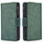 Custodia Portafoglio In Pelle Cover con Supporto B09F per Samsung Galaxy Note 10 Lite Verde