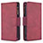 Custodia Portafoglio In Pelle Cover con Supporto B09F per Samsung Galaxy Note 20 5G Rosso