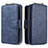 Custodia Portafoglio In Pelle Cover con Supporto B10F per Samsung Galaxy A51 4G Blu