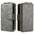 Custodia Portafoglio In Pelle Cover con Supporto B10F per Samsung Galaxy M80S Grigio