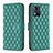 Custodia Portafoglio In Pelle Cover con Supporto B11F per Motorola Moto E13 Verde