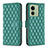 Custodia Portafoglio In Pelle Cover con Supporto B11F per Motorola Moto Edge (2023) 5G Verde