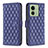 Custodia Portafoglio In Pelle Cover con Supporto B11F per Motorola Moto Edge 40 5G Blu