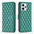 Custodia Portafoglio In Pelle Cover con Supporto B11F per Motorola Moto G13 Verde