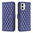 Custodia Portafoglio In Pelle Cover con Supporto B11F per Motorola Moto G73 5G Blu