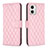 Custodia Portafoglio In Pelle Cover con Supporto B11F per Motorola Moto G73 5G Oro Rosa