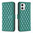 Custodia Portafoglio In Pelle Cover con Supporto B11F per Motorola Moto G73 5G Verde