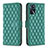 Custodia Portafoglio In Pelle Cover con Supporto B11F per Oppo A54s Verde